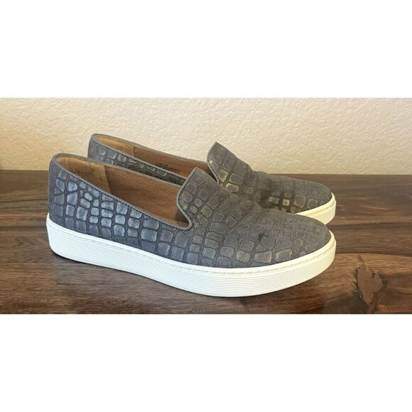 Sofft Somers Womens Gray Crocodile Print Leather Slip-On Shoes US 7.5 SF0021498 - Picture 5 of 6